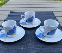 Living 3er Set Espresso-Gedecke Porzellan blaue Blüte Baden-Württemberg - Crailsheim Vorschau