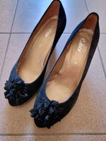 Peeptoe Pumps von Gabor schwarzes Leder Gr. 7/40.5 Bayern - Goldbach Vorschau
