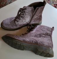 Samt-Boots/Stiefeletten helles lila Gr. 38 kaum benutzt Baden-Württemberg - Radolfzell am Bodensee Vorschau