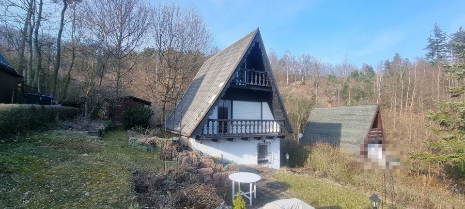 Finnhütte - Idylle pur - modernes und gepflegtes Ferienhaus auf Eigentumsland - 1. Wohnsitz in Mansfeld