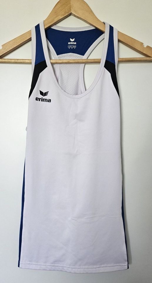 Erima Tanktop Razor 2.0 Damen Weiss Blau Schwarz Gr. 40 Fitness in Langenneufnach