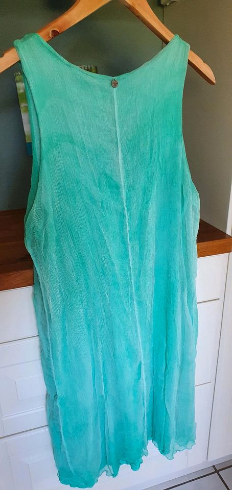 100% Chiffon SEIDE, Longbluse von Rich&Royal, aqua türkis, Gr. L in Zwingenberg