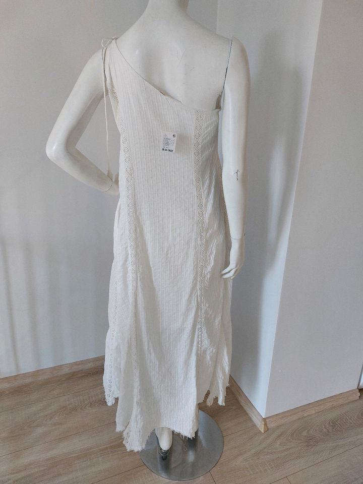 Free People weißes Boho Sommer strand Kleid mit einer Schulter L in Frankfurt am Main