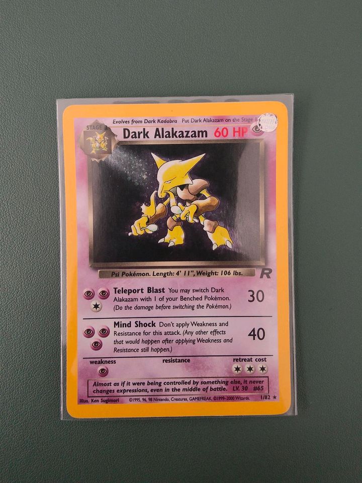 Pokemon Karte Card Dunkles Simsala Dark Alakazam 2000 Holo Swirl in Bergneustadt