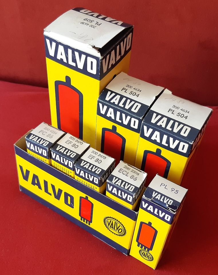 8x VALVO Röhren PL 509, PL 504, PL 95, PC 86, EF 80, ECL 86 *Tube in Malterdingen