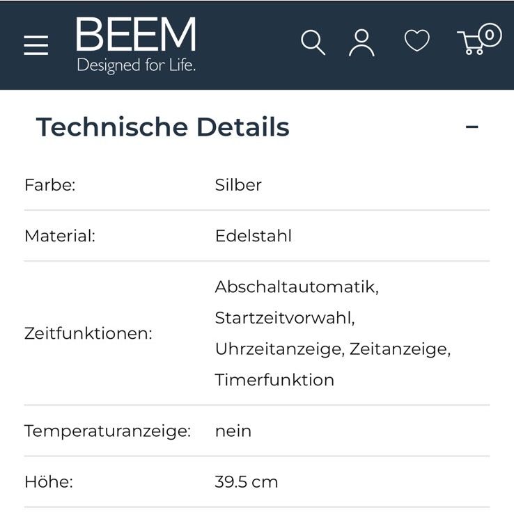 BEEM FRESH-AROMA-PERFECT Filterkaffeemaschine mit Mahlwerk in Krefeld