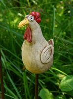 Huhn Henne Hahn Zaunhocker Zaunreiter Garten Keramik Deko Bayern - Bernried Niederbay Vorschau