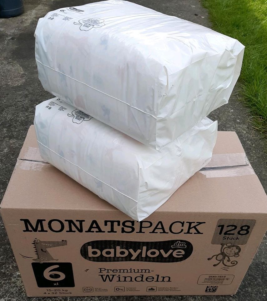 192 Stück Babylove Windeln Größe 6 von DM, original verpackt in Jettingen-Scheppach