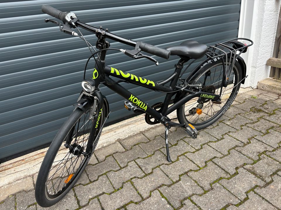 KOKUA  Fahrrad LiketoBike 24, schwarz/grün in Baldham