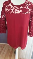 Taifun Damenshirt festlich rot Spitzenbesatz 3/4 Arm 42 Niedersachsen - Lilienthal Vorschau