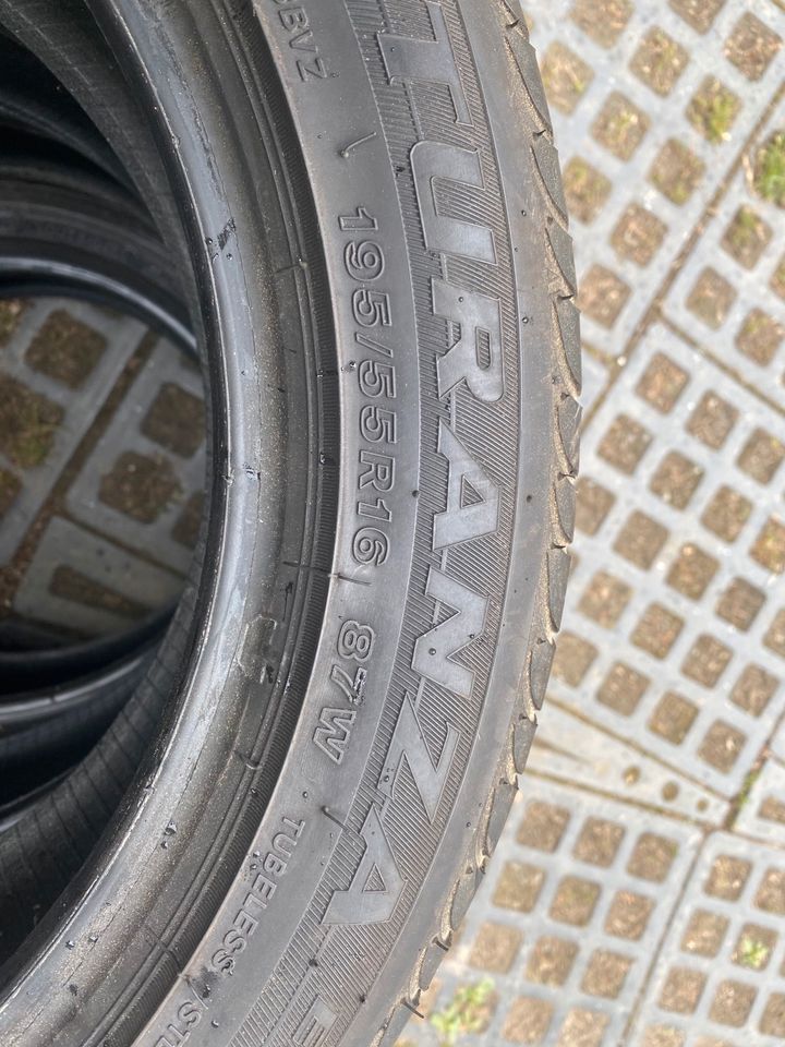 1Satz Sommerreifen Bridgestone Turenza 195/55 R 16  ,87 W in Neusalza-Spremberg