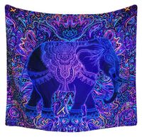 UV/Schwarzlicht Wandtuch "Elefant" in 150x130cm || Wandteppich Bayern - Straubing Vorschau