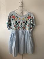 Zara Jumpsuit/ Kleid blau mit Stickerei Gr. M Baden-Württemberg - Leonberg Vorschau