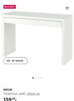 Ikea MALM Schminktisch mit Glasplatte 120x41 Bayern - Erdweg Vorschau
