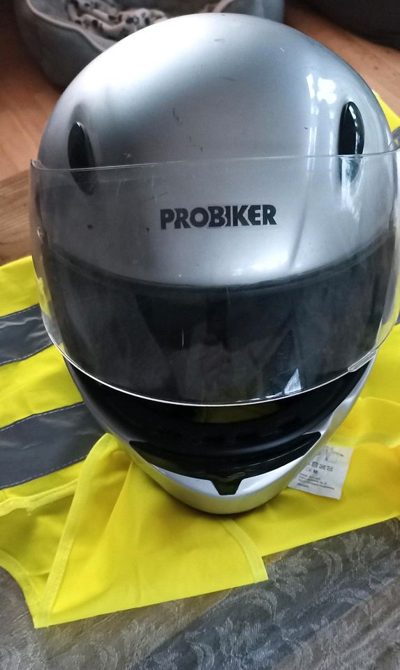 Motorradhelm Rollerhelm f. Kinder Größe S Integralhelm Warnweste in Ibbenbüren