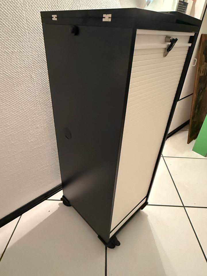 Hochwertiger, rollbarer Büro-Schrank / Rollcontainer – schwarz in Sankt Augustin