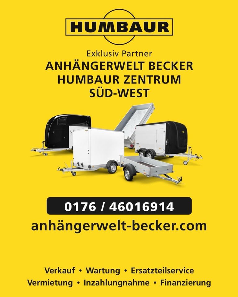 HUMBAUR HK 75 25 13-15P FlexZurr, Koffer, 750kg, Anhänger in Biblis