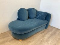 #A Schlafsofa Schlafcouch blau Velour Daybed Liege Bettkasten Sachsen - Burgstädt Vorschau