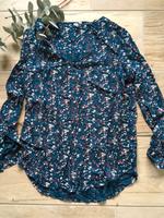 Damen Bluse Q/S by s.Oliver Blau mit Blumenmuster XS 35 Niedersachsen - Uelzen Vorschau