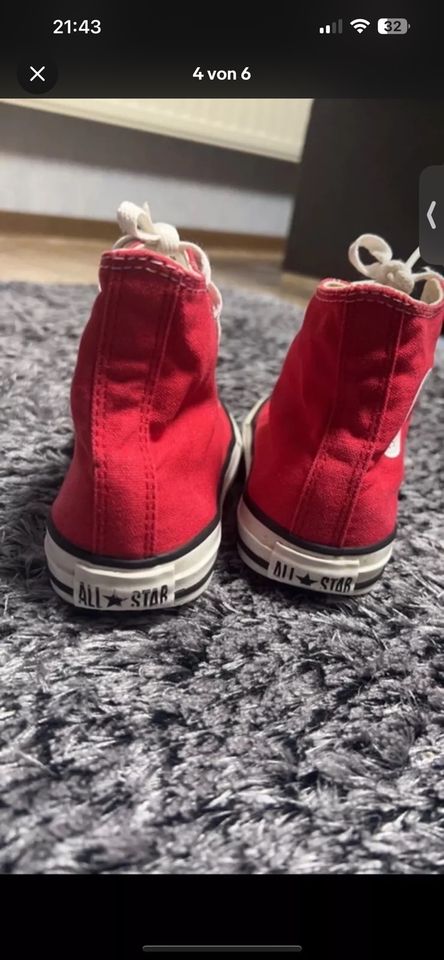 Rote Converse Kinder Sneaker Größe 35 in Brilon