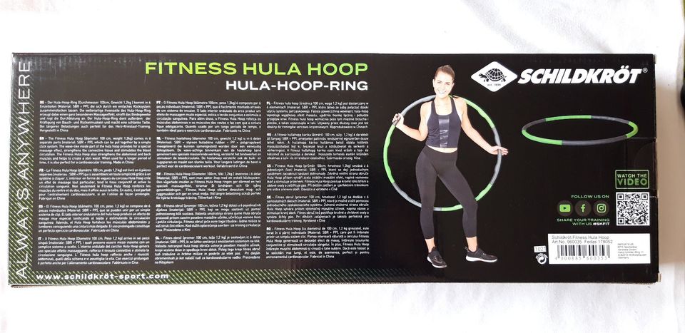 Fitness Hula hopp 100 cm Durchmesser Schildkröt grün-grau NEU in Hannover