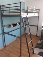 Hochbett Svärta Ikea 90x200 mit Lattenrost, SILBER-GRAU Metall München - Laim Vorschau