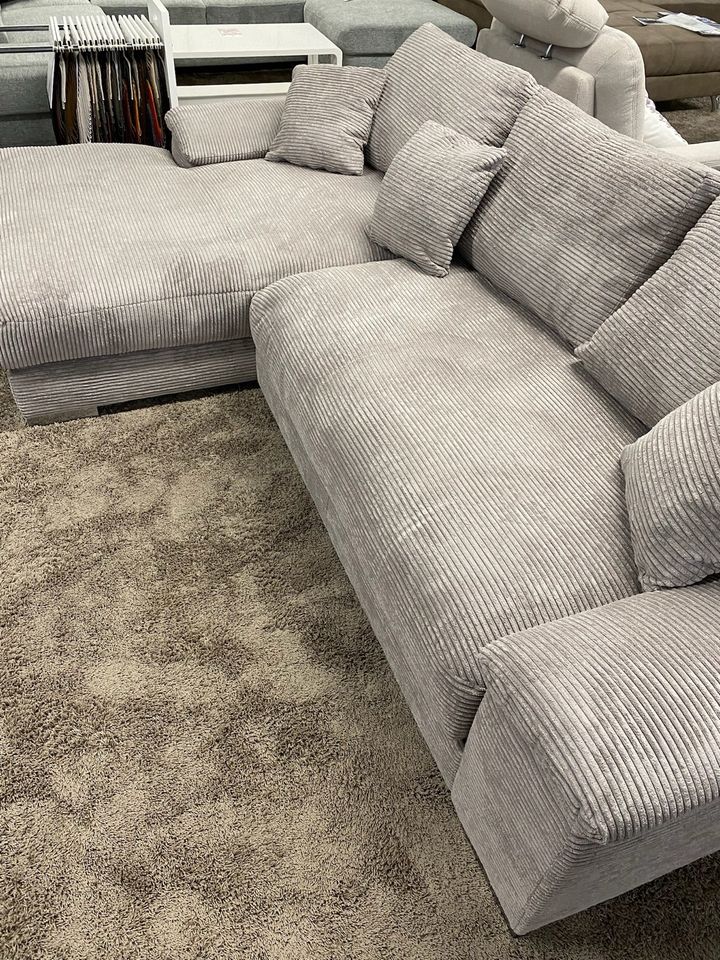 !NEU! Sofa/ L-Sofa/ Ecksofa/ Couch Cord Grau (8794) in Sigmaringen