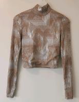Crop Top gold/silber langärmelig 36/S Neu Niedersachsen - Hinte Vorschau