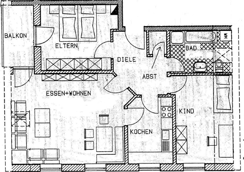 Langjährig vermietete, gepflegte Wohnung - INKLUSIVE einem TG- u. einem oberirdischen Stellplatz in Untermeitingen