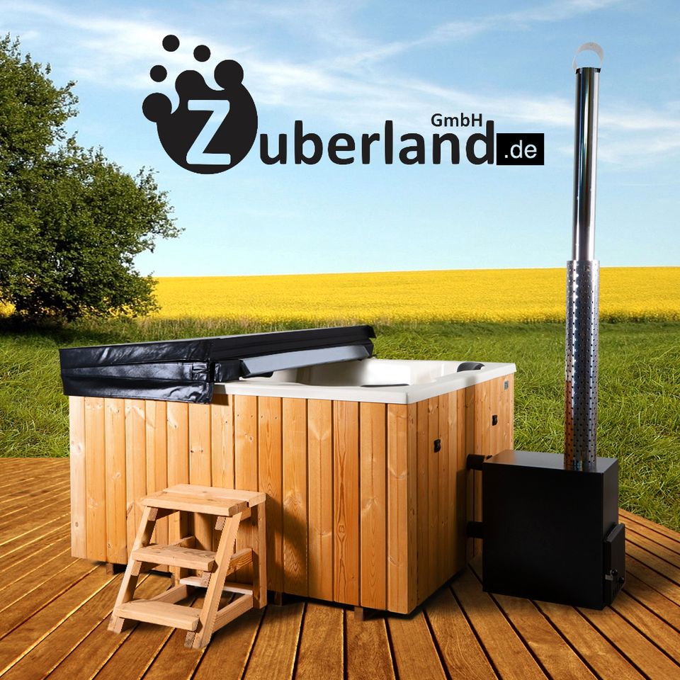 20% Rabatt, Badezuber 2mx1,7m GFK, Holzofen, Wellness, Hot Tub in Delligsen