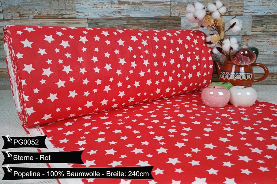 Baumwollstoff Doppelbreit 240cm VERSANDFREI Popeline Baumwollstoff Weihnachten Stoffe Meterware ab 50cm Baumwolle Bastelstoffe Hochwertige Patchwork Basteln Dekostoffe Deko Stoff Öko-Tex in Leipzig