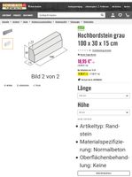 Hochbordstein Straßenborde Bordstein Borde 100 x 30 x 15 cm Sachsen - Pausa/Vogtland Vorschau
