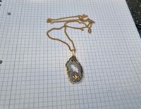 Achat gold Geode vergoldet mit Amethyst + Kette Niedersachsen - Wilhelmshaven Vorschau