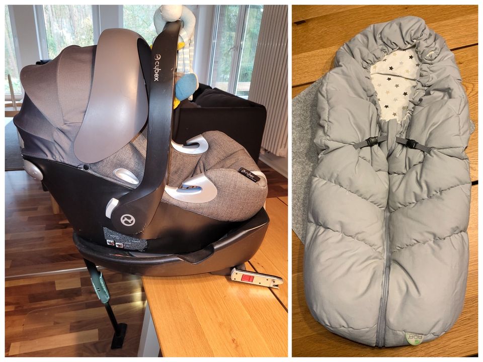 Cybex Aton Q Plus, Isofix-Base, i-Size, Babyschale, Fußsack grau in  Niedersachsen - Hatten | Kindersitz gebraucht kaufen | eBay Kleinanzeigen  ist jetzt Kleinanzeigen