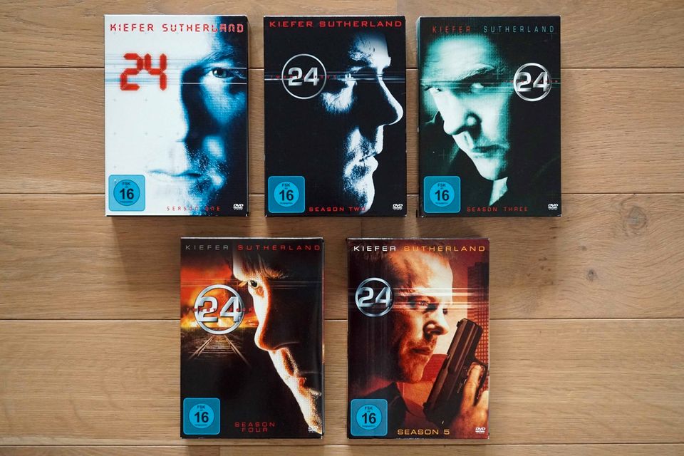 24 Staffel 1, 2, 3, 4 + 5 auf DVD - wie NEU in Leinfelden-Echterdingen