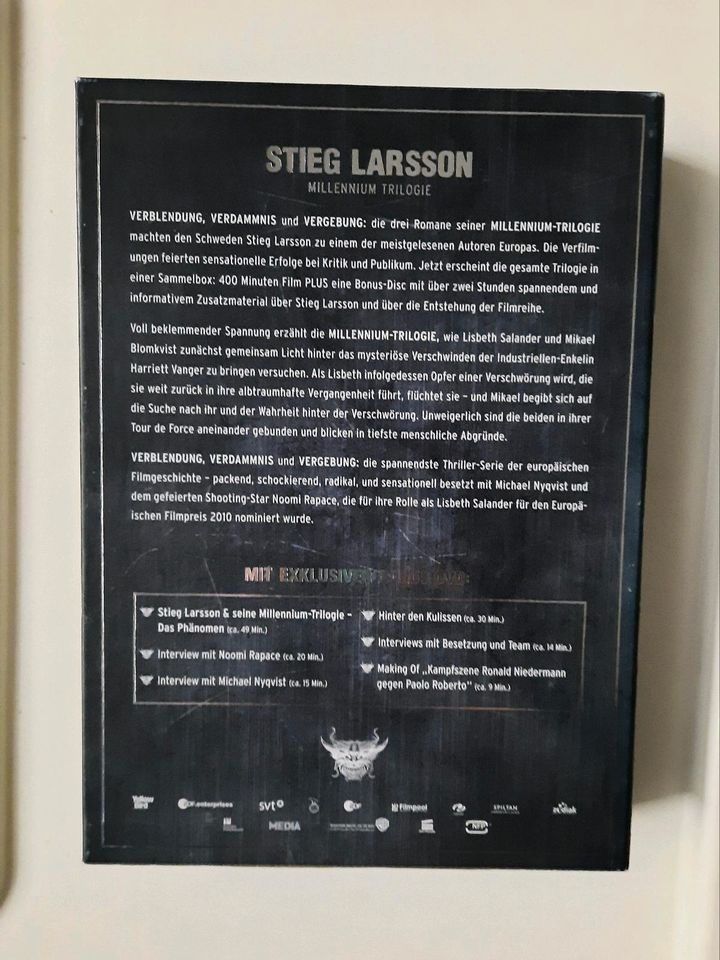 Die komplette Stieg Larsson Millennium Trilogie DVD Box in Moormerland