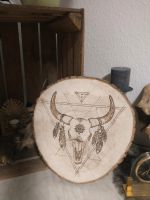 Wandbild holz indigen Viking ethno mystisch handgemacht gebrannt Leipzig - Burghausen-Rückmarsdorf Vorschau