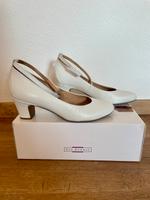Brautschuhe weiß Spangenpumps 38 Leder Bayern - Bindlach Vorschau