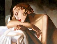 Homage Lempicka-Die Schläferin II x97667 100x130cm Ölbild handg. Berlin - Treptow Vorschau