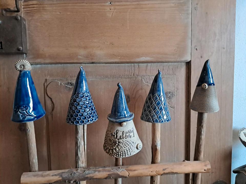 Garten Deko,Keramik,Stab,Zaunhocker,Albrechts Toepferia in Siegsdorf