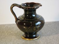 Jasba Keramik Krug Vase 552 Handarbeit braun gold Deko Vintage Flensburg - Mürwik Vorschau