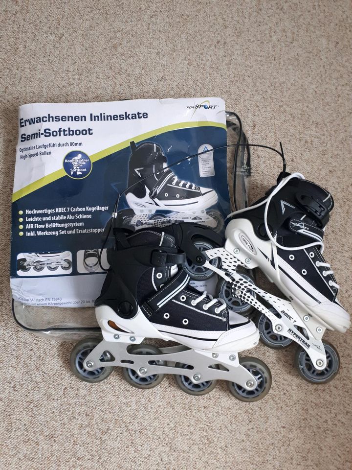 Inlineskates Gr. 38/39, Neu, schwarz-weiß in Mommenheim