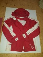 Gefütterte Jacke XS rot weiß C&A Kaputze Übergangsjacke regenfest Niedersachsen - Diekholzen Vorschau