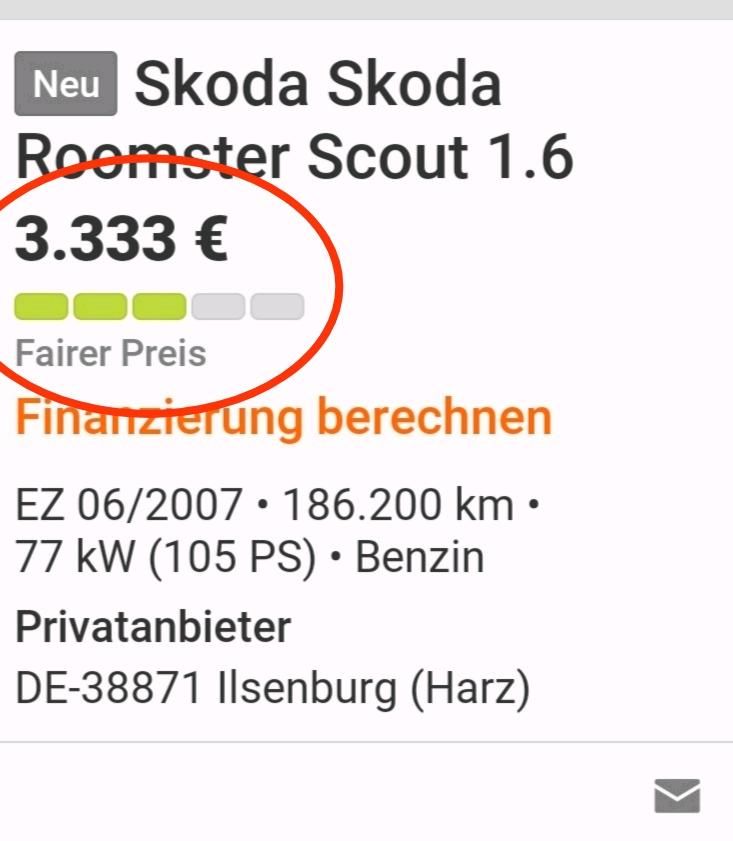 Skoda Roomster Scout 1.6 in Ilsenburg (Harz)