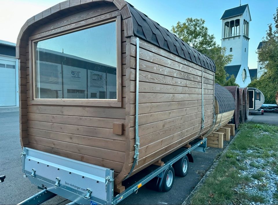 Mobile Sauna nach maß, Fasssauna auf Anhänger in Lippstadt