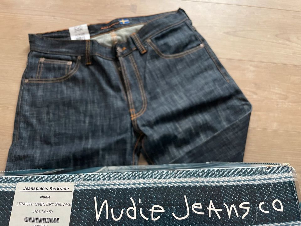 Nudie Jeans 34/ 34 Straight Sven Dry Selvage artificial indigo in Chemnitz