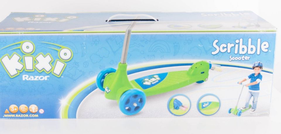 Razor Kinder Scooter Kixi Scribble Blau/Grün/Silber in Mühlacker