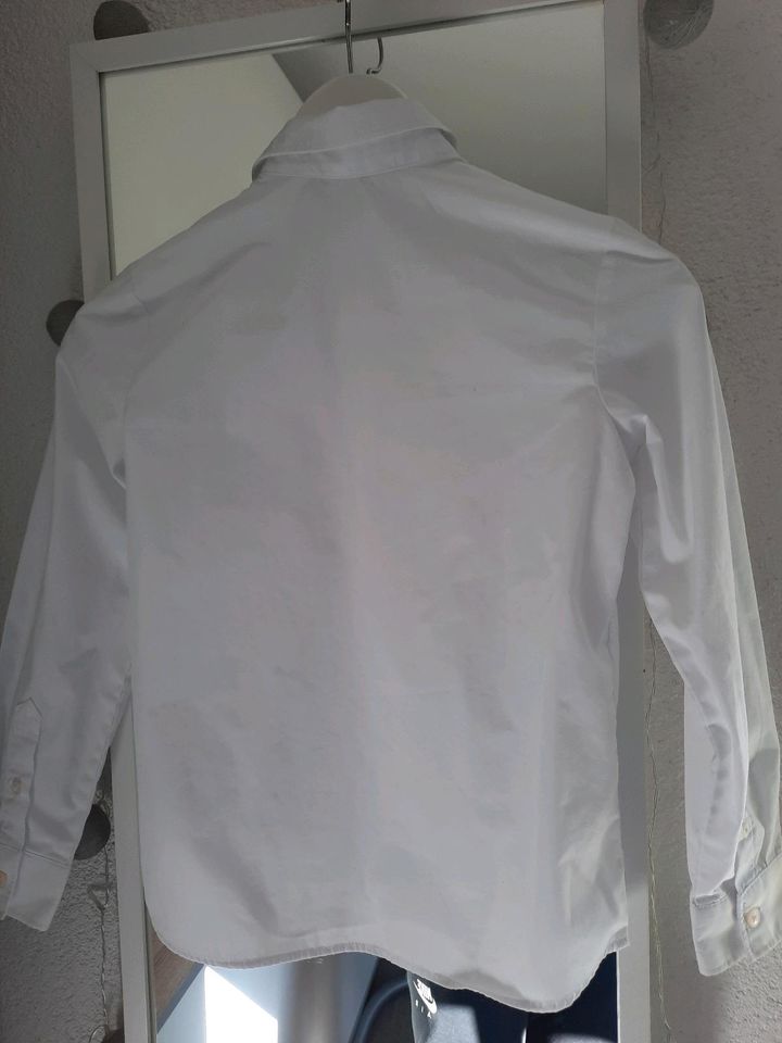 Weißes Hemd von H&M gr.134 in Hohe Börde