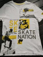 T-Shirt C&A Junge weiß gelb Skate Nation 158 164 Bayern - Aschaffenburg Vorschau