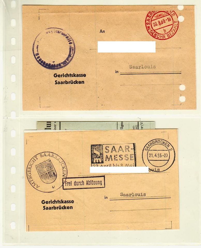 Postkarten mit Abstempelungsdaten von 1934 - 1974 Bildpostkarten in Schwalbach